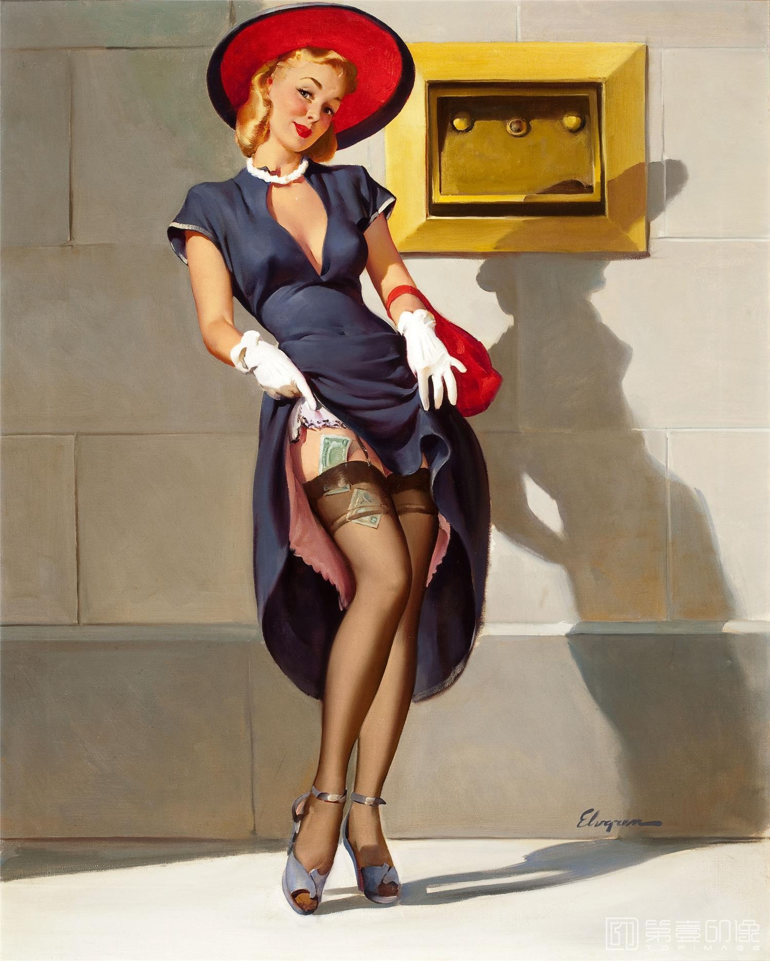油画-吉尔·艾尔夫格雷恩 Gil Elvgren 作品集-127